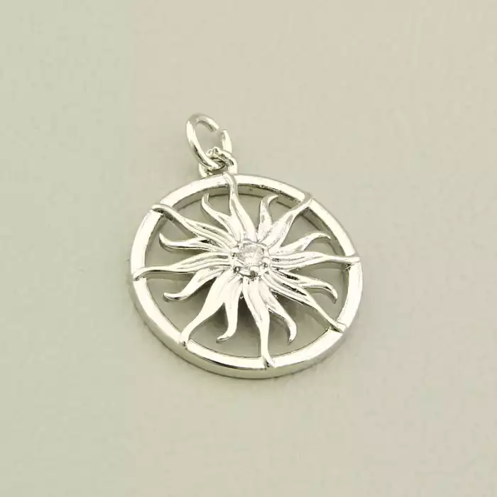 🏷️️ Кулон Фіаніт 18х18мм. (родій) ss_106595