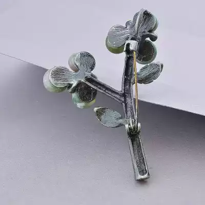 🏷️️ Брошка квіти Яшма F-72105
