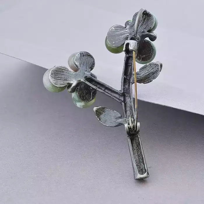 🏷️️ Брошка квіти Яшма ss_72105