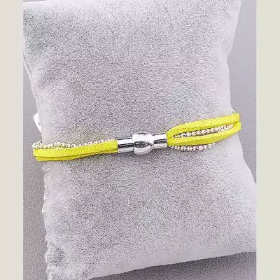 🏷️️ Браслет Сrystal 17 см шкірозамінник F-13412