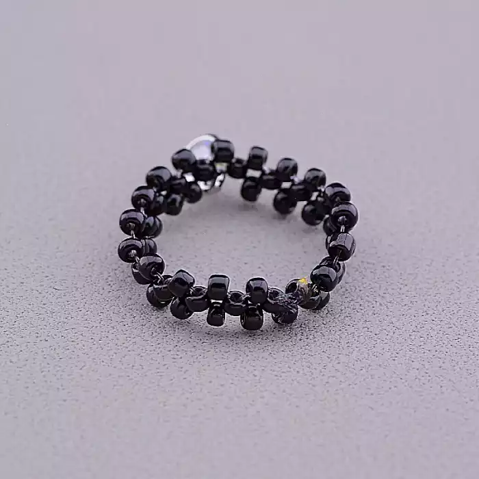 🏷️️ Каблучка Бісер, Сrystal ss_84791