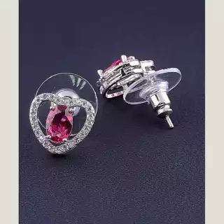 Сережки пусети Big Dipper Фіаніт (родій)