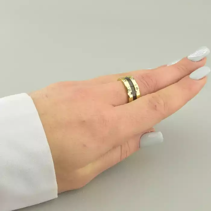 🏷️️ Каблучка медична сталь Xuping емаль (позолота 18к лимонна) ss_93661