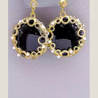 Сережки пусети Hand Made Агат