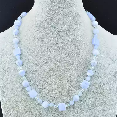 🏷️️ Намисто Сапфирин, Гірський кришталь 54 см. F-86526