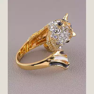 🏷️️ Каблучка емаль кінь Сrystal (позолота 18к) F-44997