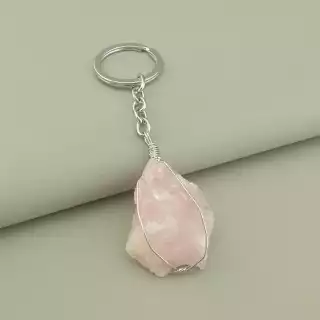 Брелок Рожевий кварц 120х30мм.