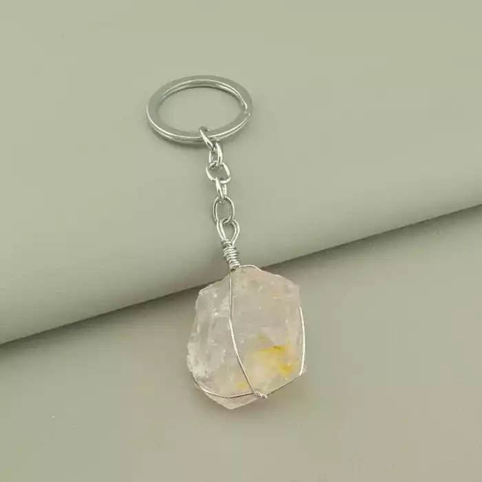 🏷️️ Брелок Рожевий кварц 120х30мм. ss_102988