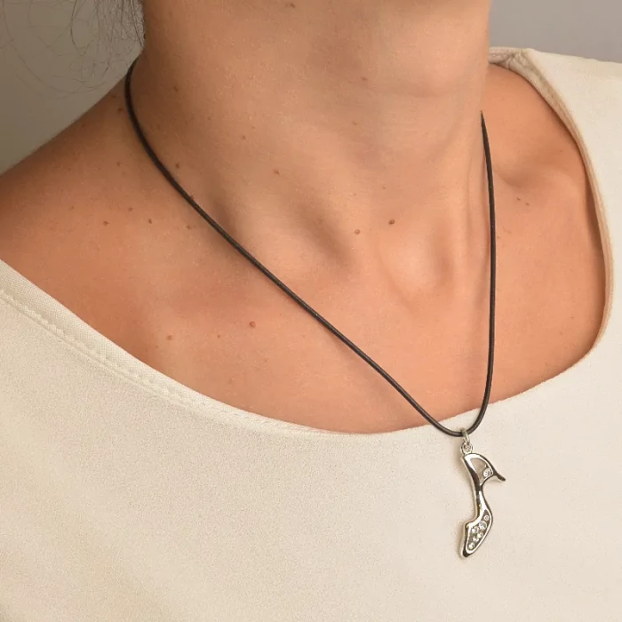 🏷️️ Підвіска туфелька Winniana Сrystal 40 см (родій) ss_88024