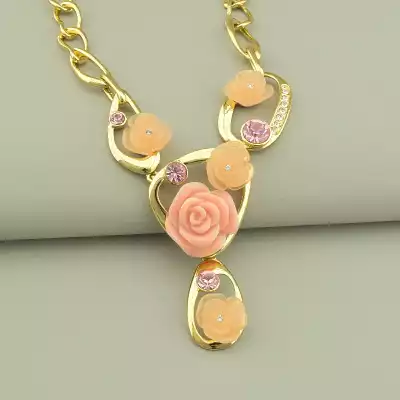 🏷️️ Підвіска троянди Abella Сrystal 37 см (позолота 18к лимонна) F-103506