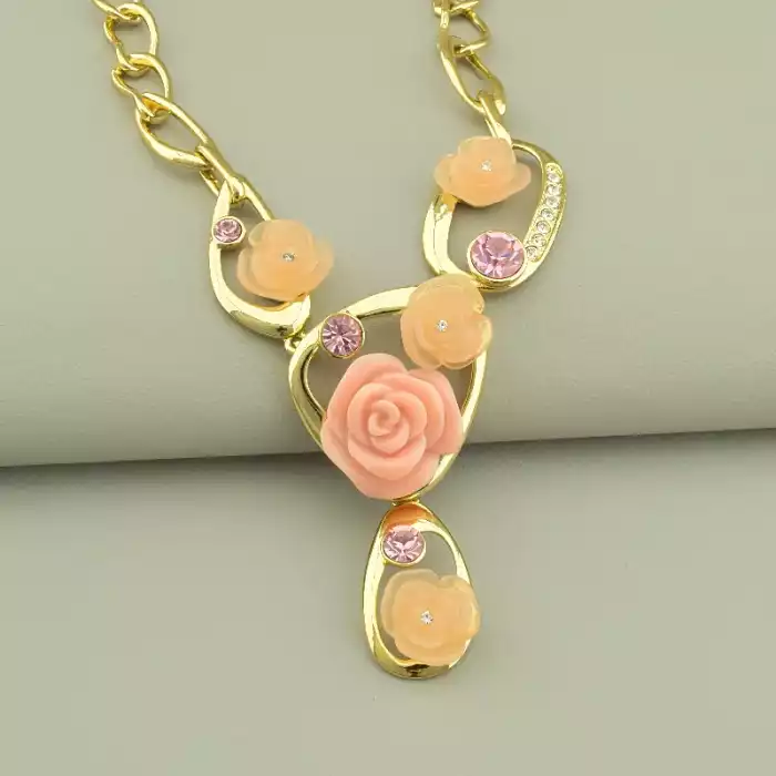 🏷️️ Підвіска троянди Abella Сrystal 37 см (позолота 18к лимонна) ss_103506