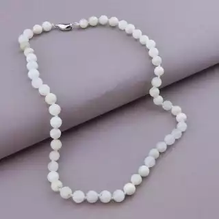 Намисто Місячний камінь срібло (925 проба) 49 см.