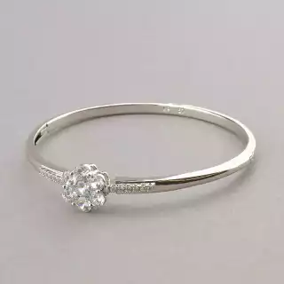 Браслет шарнірний Xuping Фіаніт 17 см (родій)