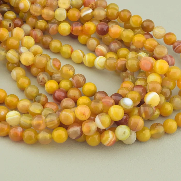 🏷️️ Нитка Агат 37 см. 8 мм. (без застібки) ss_97910