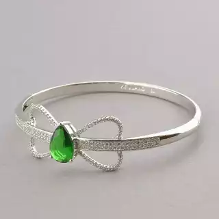 Браслет шарнірний Xuping Фіаніт 17 см (родій)