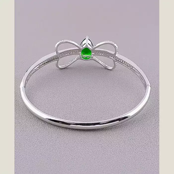 🏷️️ Браслет шарнірний Xuping Фіаніт 17 см (родій) ss_58625