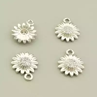 Кулон Фіаніт 15х12мм. (родій)