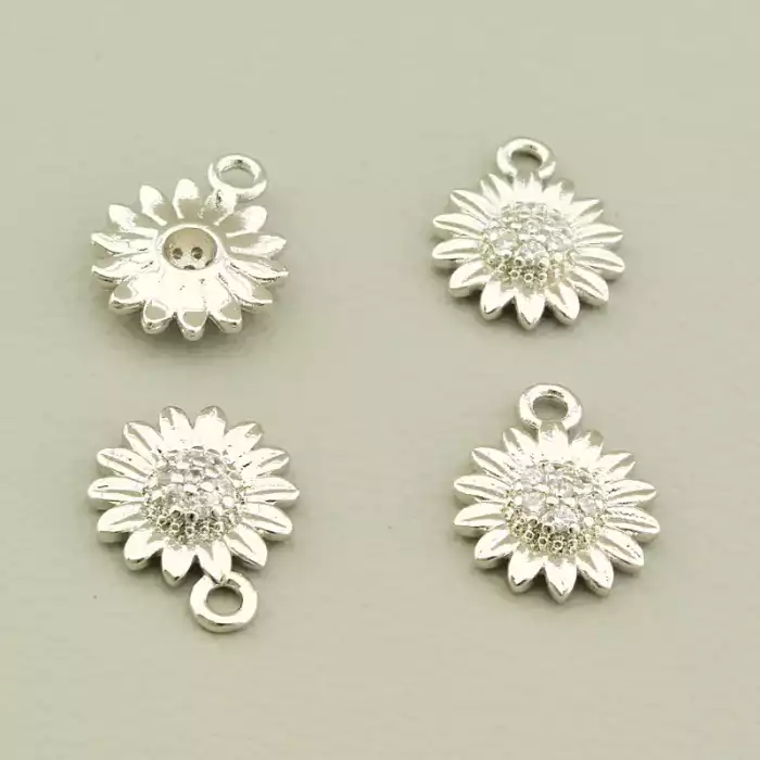 🏷️️ Кулон Фіаніт 15х12мм. (родій) F-105579