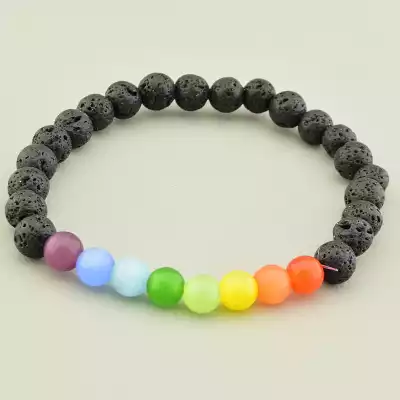 Браслет на резинці Лава, Котяче око 17 см