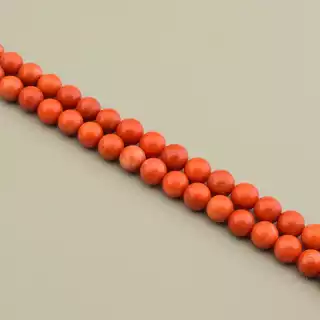 Намистини Корал 42 см 6.5 мм. (без застібки)