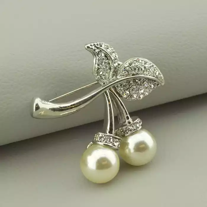 🏷️️ Брошка шпилька Майорка, Фіаніт ss_106184