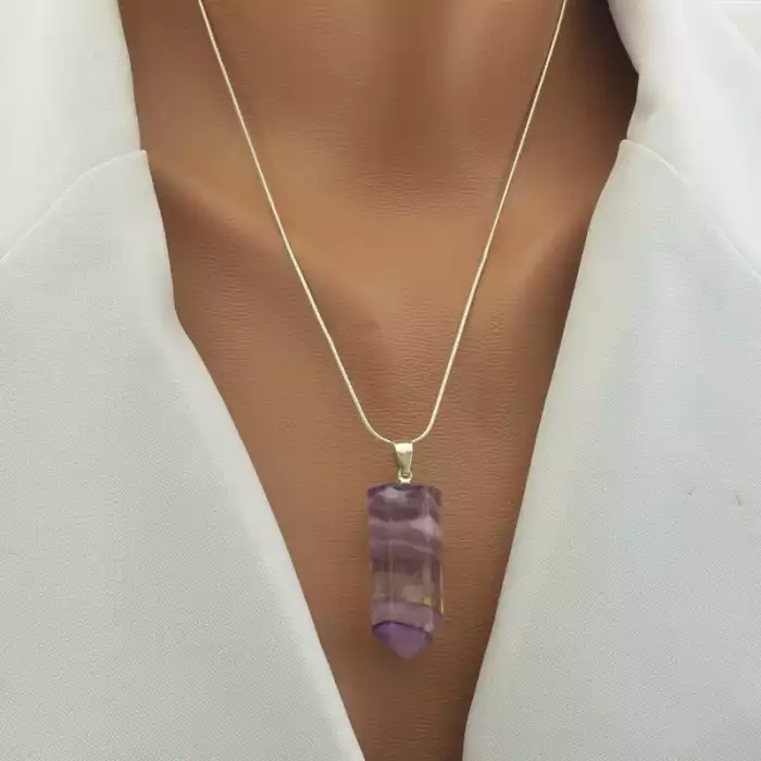 🏷️️ Кулон Флюоріт 40x13мм. ss_106596