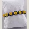 🏷️️ Браслет Шамбала Сrystal 17 см (жовтий, чорний) F-13304