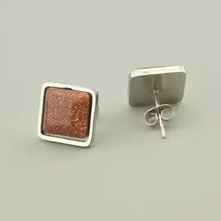 Сережки пусети Авантюрин