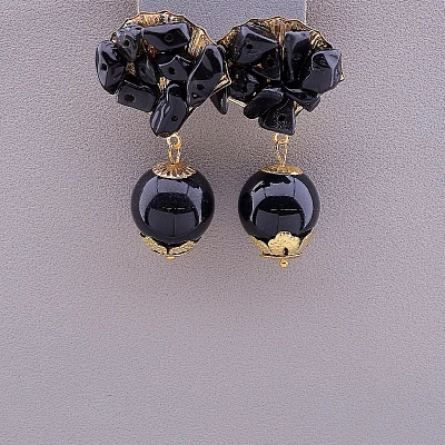 Сережки Stainless Steel Агат