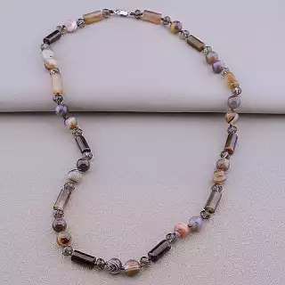 Намисто Агат, Чеський кришталь 63 см