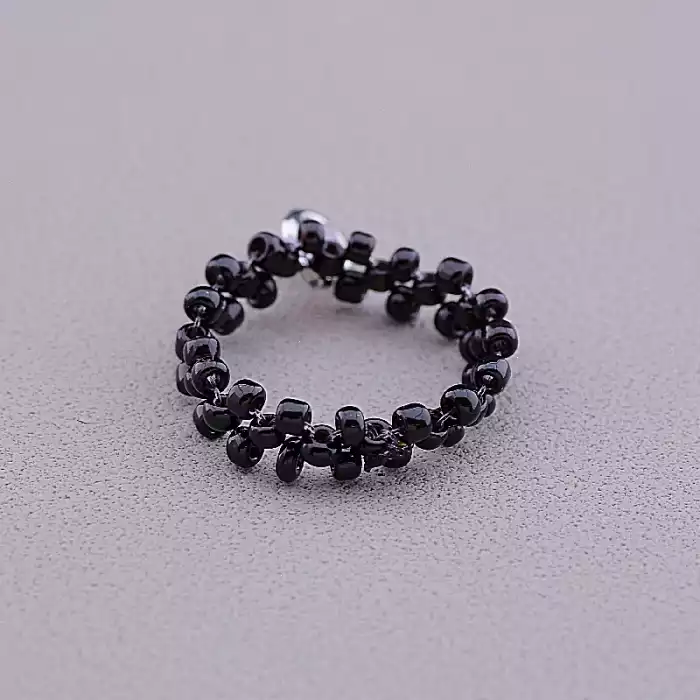 🏷️️ Каблучка Бісер, Сrystal ss_84792