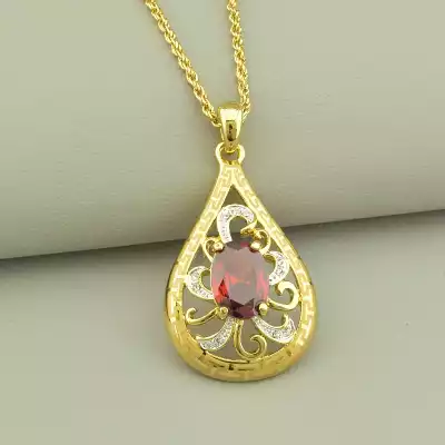 🏷️️ Підвіска + Сережки Фіаніт 46 см. F-100750