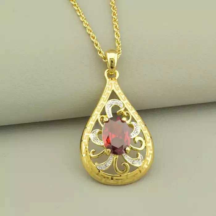 🏷️️ Підвіска + Сережки Фіаніт 46 см. ss_100750