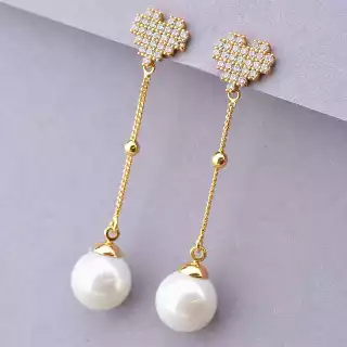 Сережки пусети Xuping Майорка (позолота 18к)