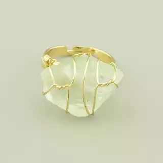 Каблучка роз'ємна Флюорит у дроті