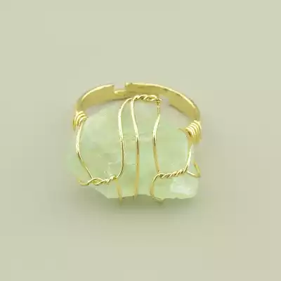 🏷️️ Каблучка роз'ємна Флюорит у дроті F-101364