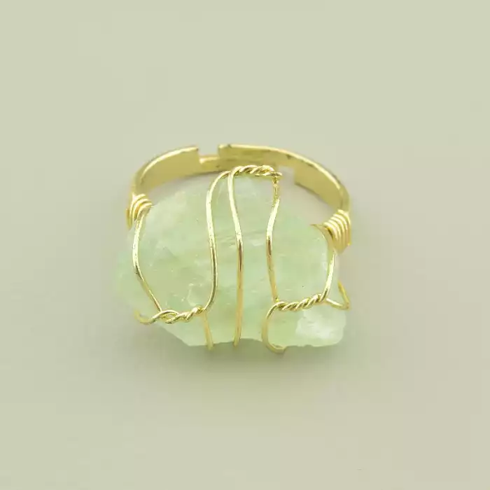 🏷️️ Каблучка роз'ємна Флюорит у дроті ss_101364