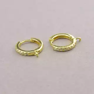 Швензи Пара Фіаніт позолота 18к (лимонна) 13х13см.