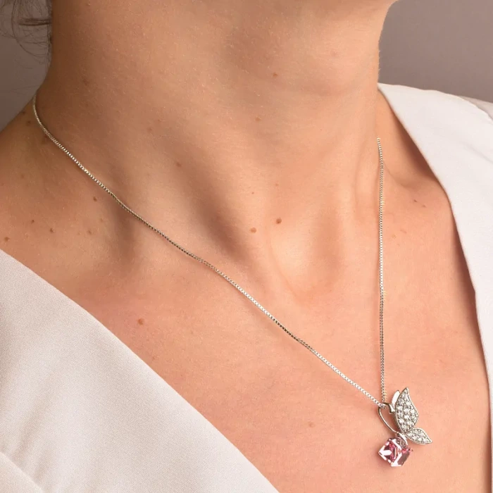🏷️️ Підвіска Xuping Swarovski 40 см (родій) ss_76826