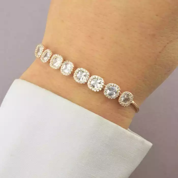 🏷️️ Браслет регульований Saiya Фіаніт 17 см (позолота 18к) ss_86073