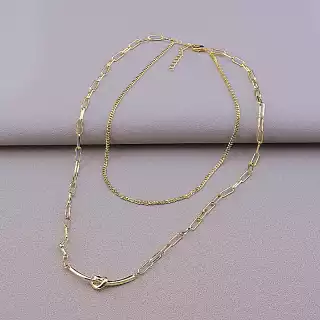 Підвіска Xuping Фіаніт 34 см (позолота 18к лимонна)