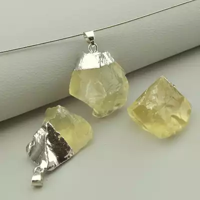 🏷️️ Кулон стальний Кварц 25х20мм. F-95820