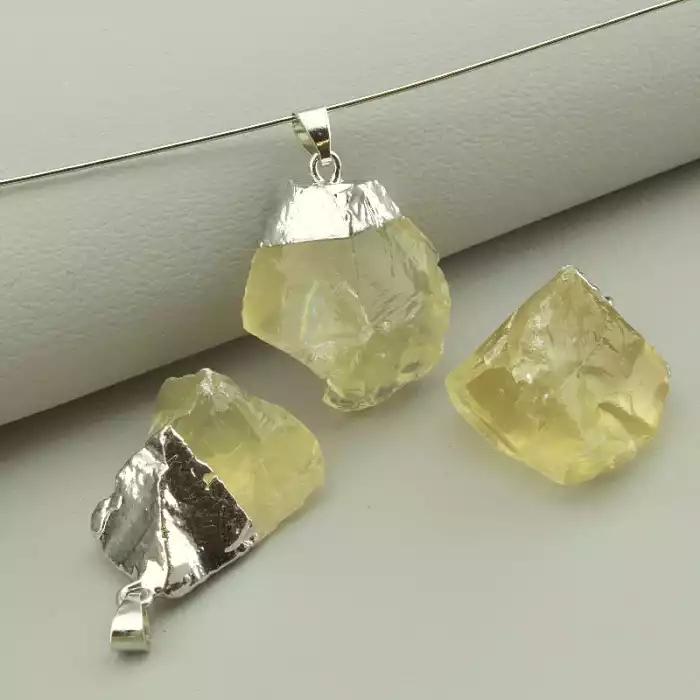 🏷️️ Кулон стальний Кварц 25х20мм. ss_95820