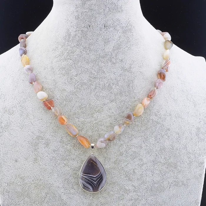 🏷️️ Намисто Агат 47 см. ss_88934