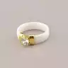 🏷️️ Каблучка Кераміка Фіаніт (позолота 18к лимонна) F-96523