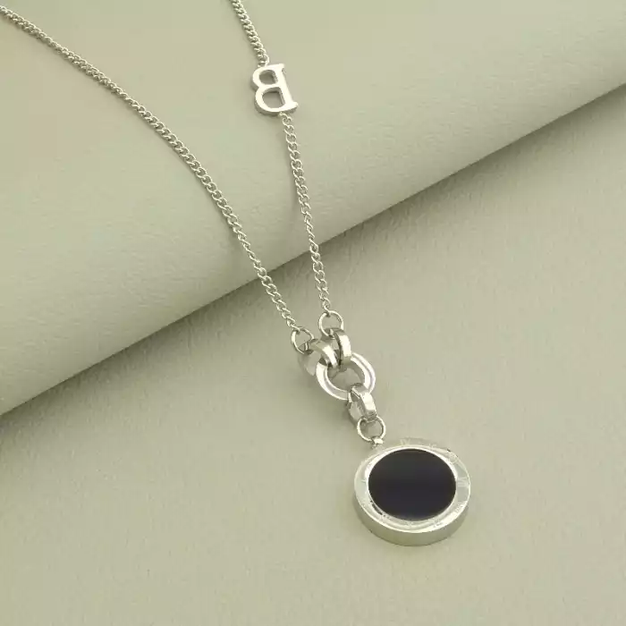 🏷️️ Підвіска Stainless Steel Емаль 42 см (родій) ss_104036