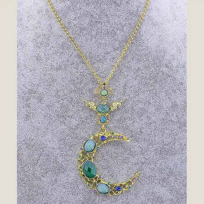 🏷️️ Підвіска місяць Сrystal 72 см FJ ss_79440