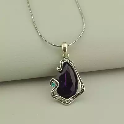 🏷️️ Підвіска+Сережки Фіаніт 45 см. F-104459