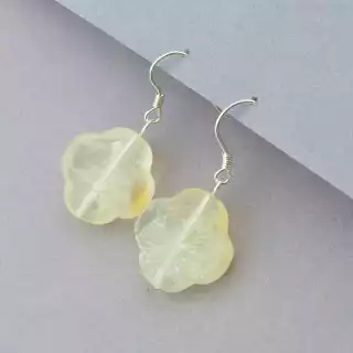 Сережки петля Цитрин (срібло 925 проба)