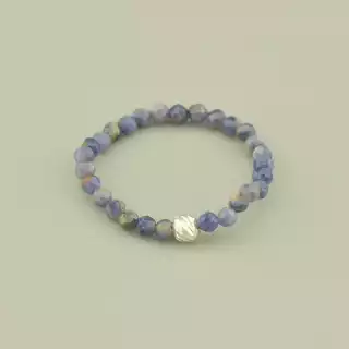 Каблучка з сапфіром (срібло 925, синя, грань, 2 мм)